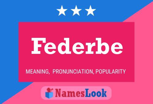 Poster del nome Federbe