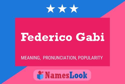 Poster del nome Federico Gabi