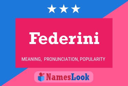 Poster del nome Federini