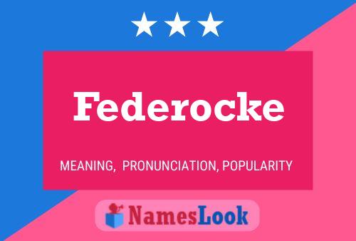 Poster del nome Federocke