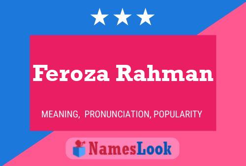 Poster del nome Feroza Rahman