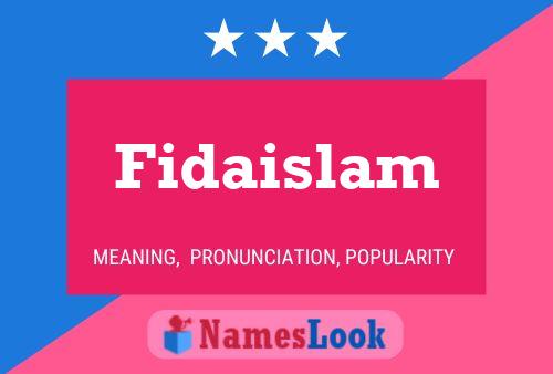 Poster del nome Fidaislam