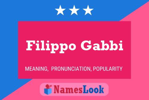 Poster del nome Filippo Gabbi