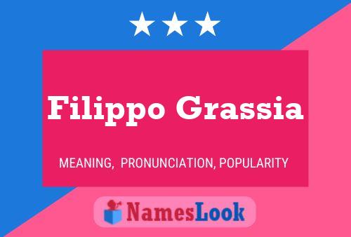 Poster del nome Filippo Grassia