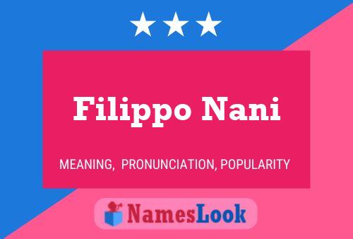 Poster del nome Filippo Nani