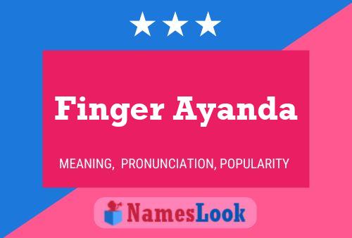 Poster del nome Finger Ayanda