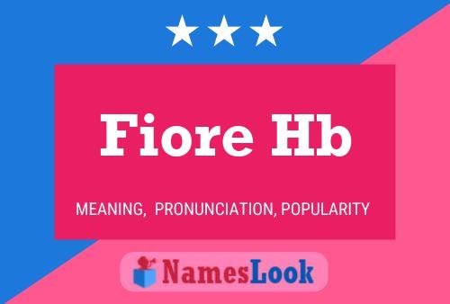 Poster del nome Fiore Hb