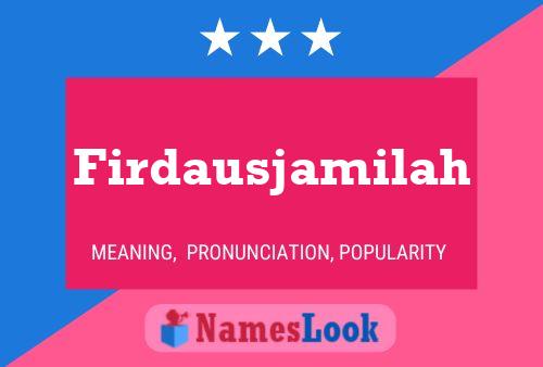 Poster del nome Firdausjamilah