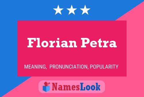 Poster del nome Florian Petra