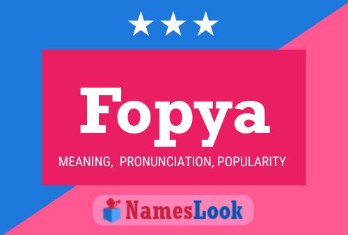 Poster del nome Fopya