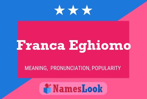 Poster del nome Franca Eghiomo