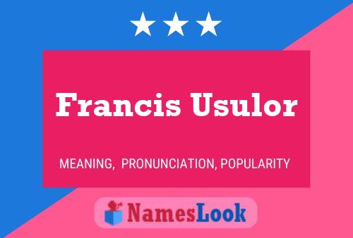 Poster del nome Francis Usulor