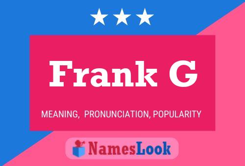 Poster del nome Frank G