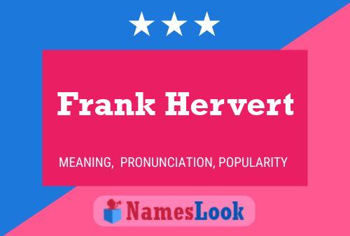 Poster del nome Frank Hervert