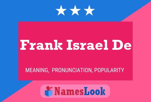 Poster del nome Frank Israel De