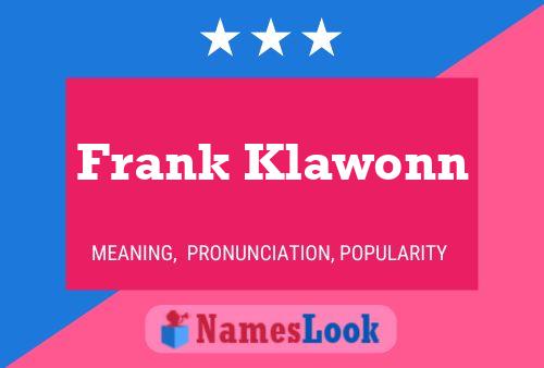 Poster del nome Frank Klawonn