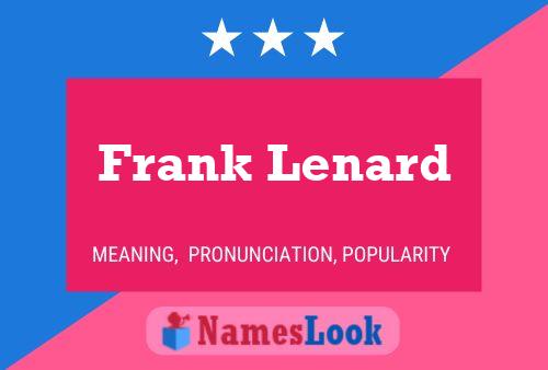 Poster del nome Frank Lenard