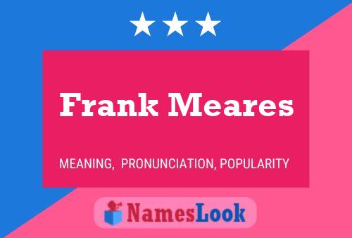 Poster del nome Frank Meares