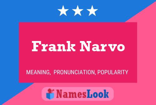 Poster del nome Frank Narvo