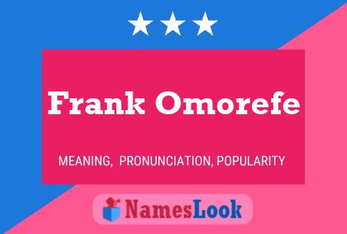 Poster del nome Frank Omorefe