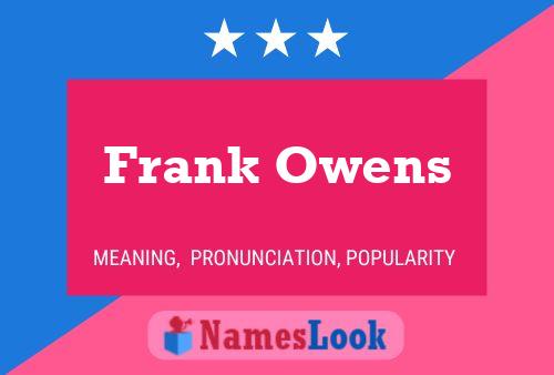 Poster del nome Frank Owens