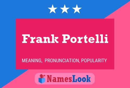 Poster del nome Frank Portelli