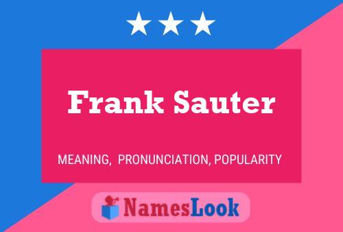 Poster del nome Frank Sauter