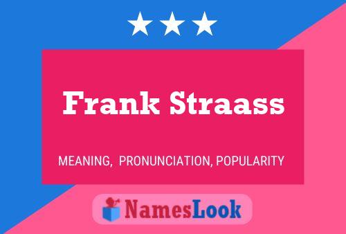 Poster del nome Frank Straass