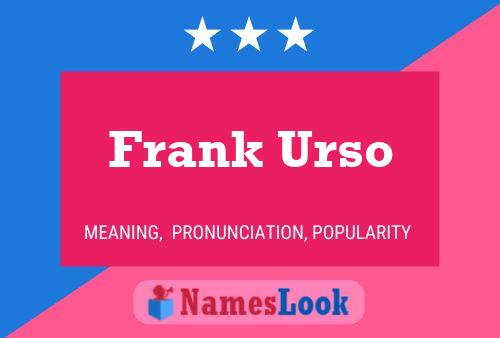 Poster del nome Frank Urso