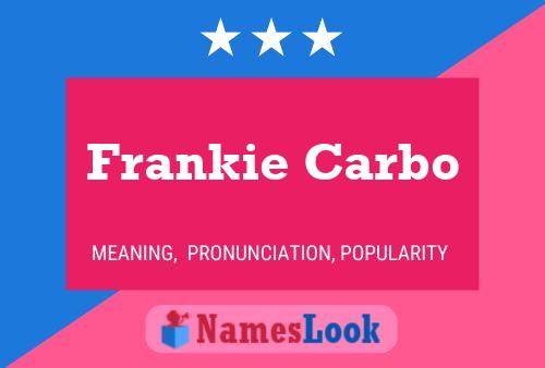 Poster del nome Frankie Carbo