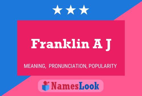 Poster del nome Franklin A J