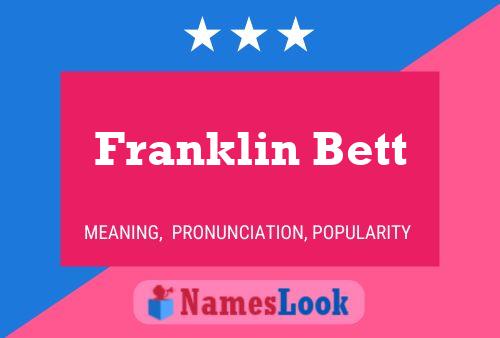 Poster del nome Franklin Bett