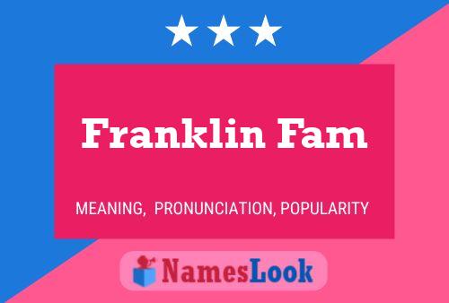 Poster del nome Franklin Fam