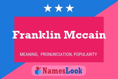 Poster del nome Franklin Mccain