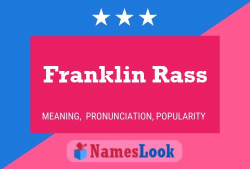 Poster del nome Franklin Rass