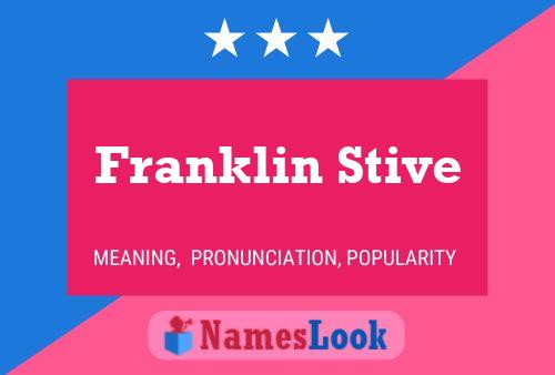 Poster del nome Franklin Stive