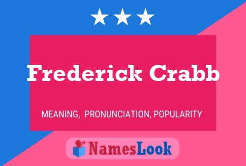 Poster del nome Frederick Crabb