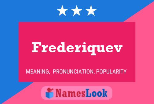 Poster del nome Frederiquev