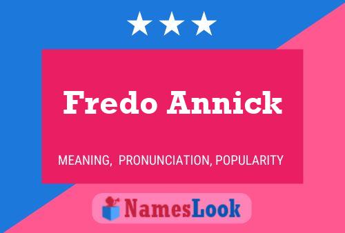 Poster del nome Fredo Annick