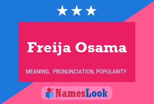 Poster del nome Freija Osama