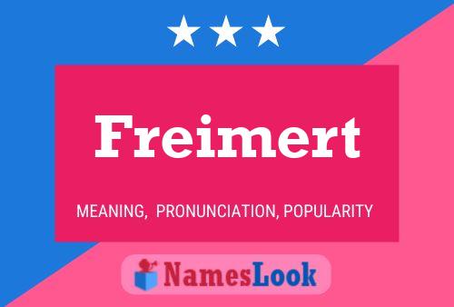 Poster del nome Freimert