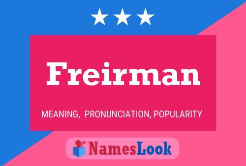 Poster del nome Freirman