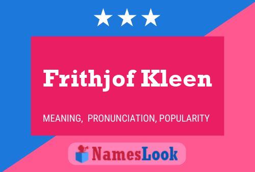 Poster del nome Frithjof Kleen