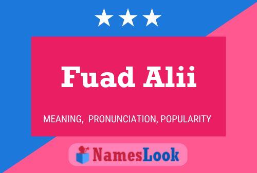 Poster del nome Fuad Alii