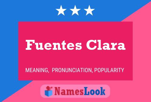 Poster del nome Fuentes Clara