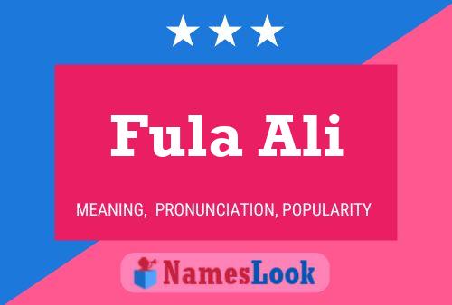 Poster del nome Fula Ali