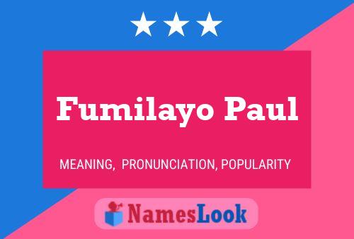 Poster del nome Fumilayo Paul