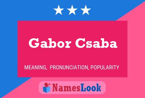 Poster del nome Gabor Csaba