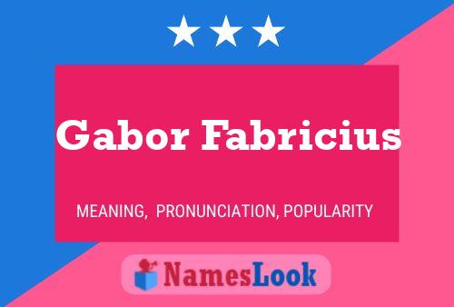 Poster del nome Gabor Fabricius