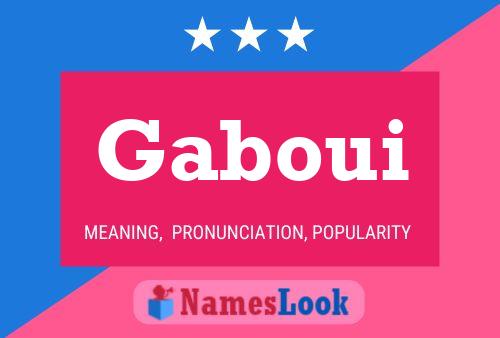 Poster del nome Gaboui